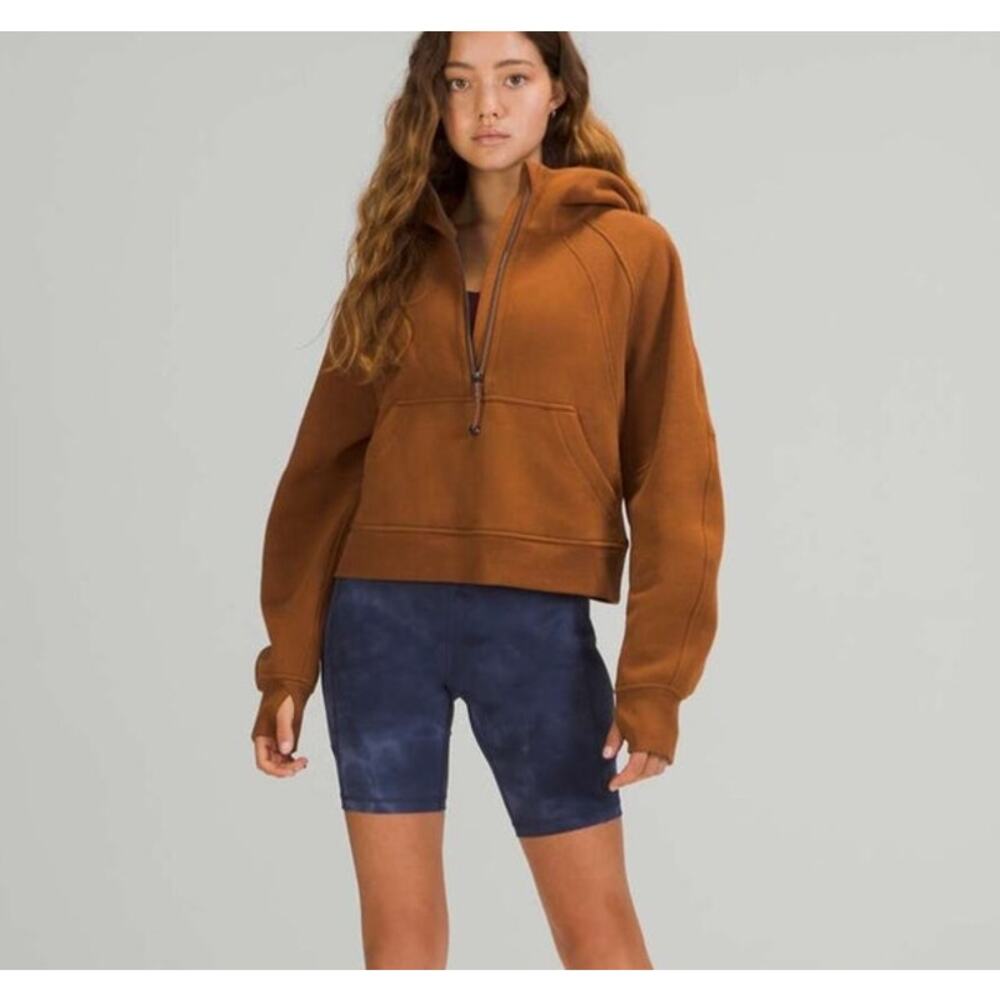Lululemon Scuba Oversized Half-Zip Hoodie Copper Brown Women's Size XL/XXL